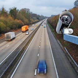 Blitzer auf der Autobahn